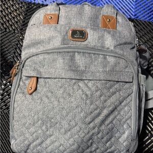 New Gray Quilted Diaper Backpack